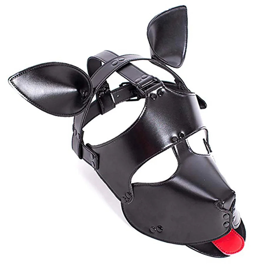 SM Leather Padded Hood Blindfold