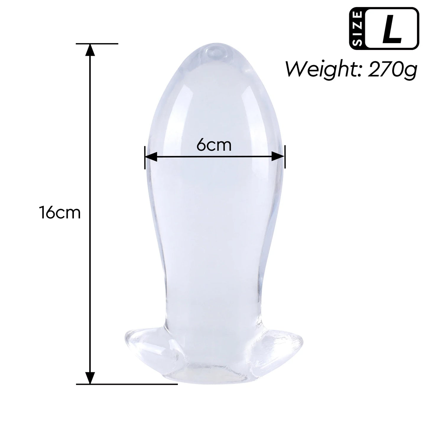 Transparent Huge Soft Anal Plug