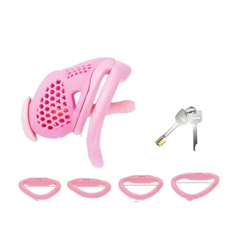 Cock Cage with Penis Sounding Rod