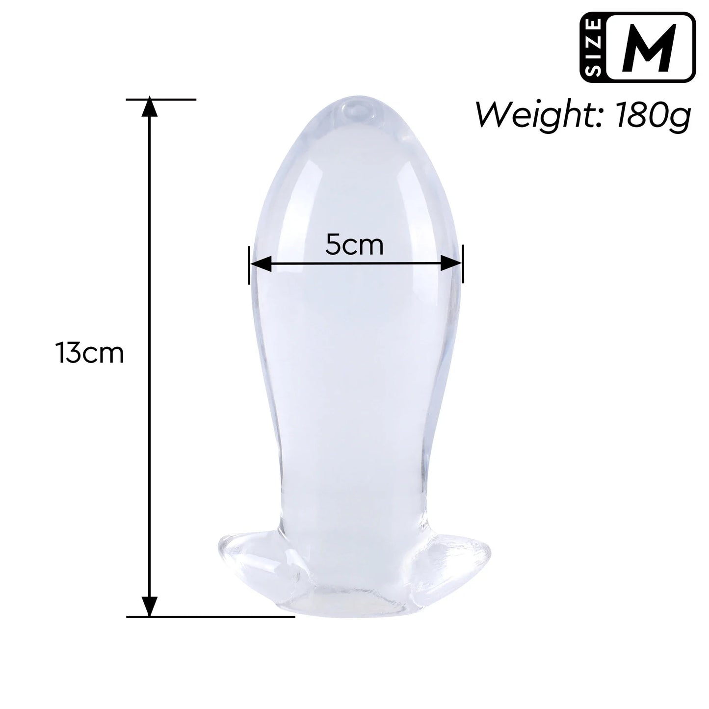 Transparent Huge Soft Anal Plug