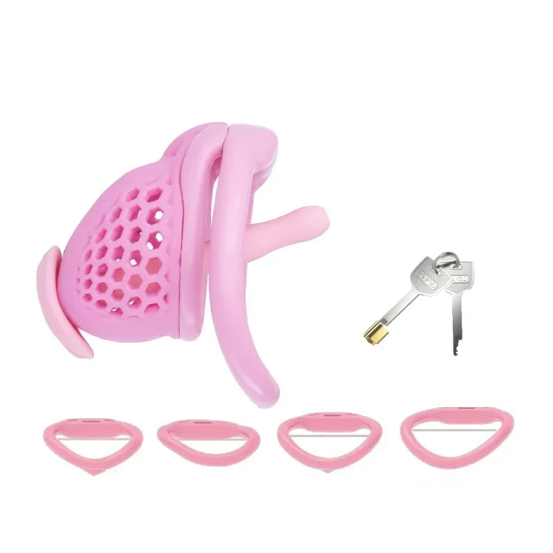 Cock Cage with Penis Sounding Rod