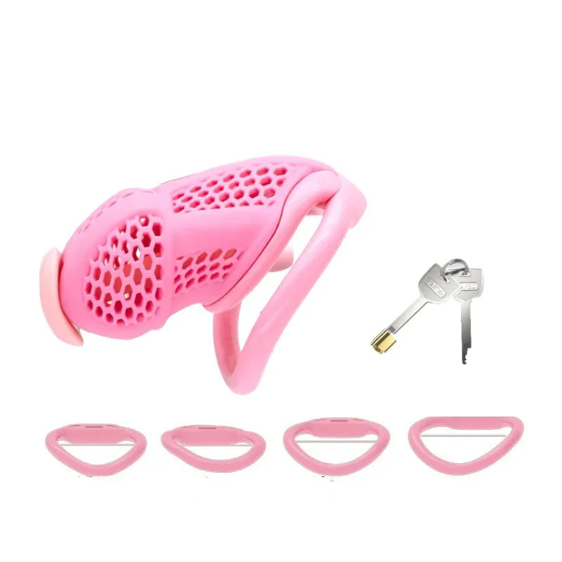 Cock Cage with Penis Sounding Rod