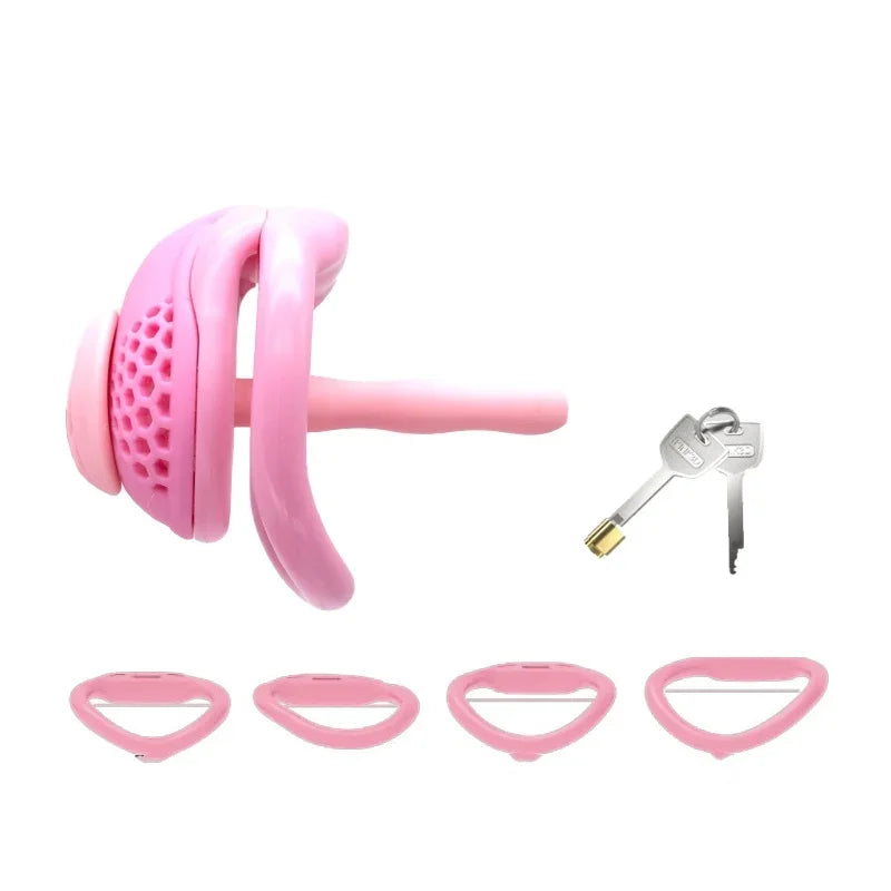 Cock Cage with Penis Sounding Rod
