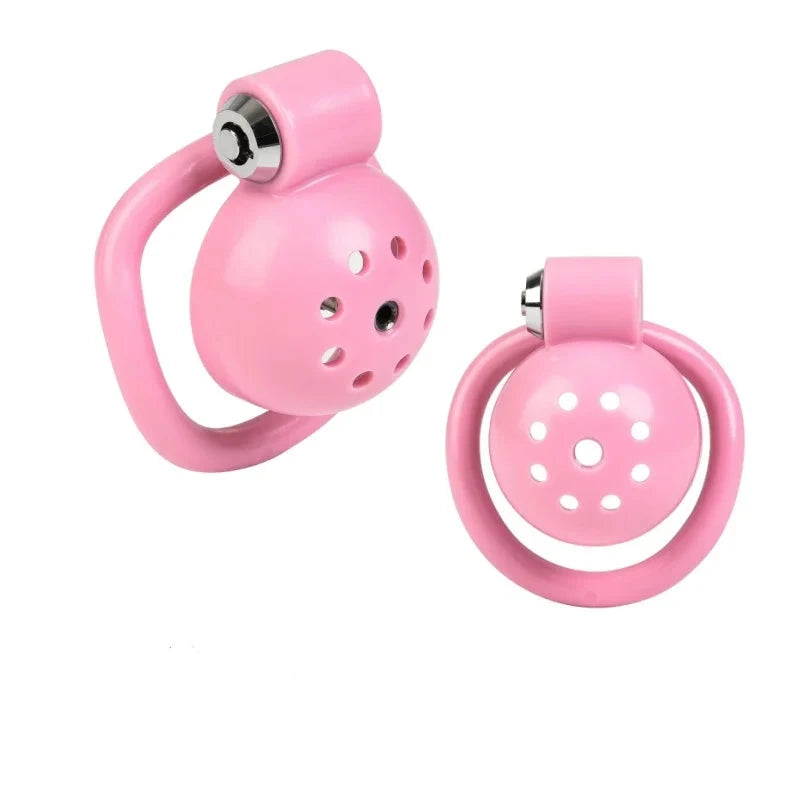 Pink Chastity Cage Set