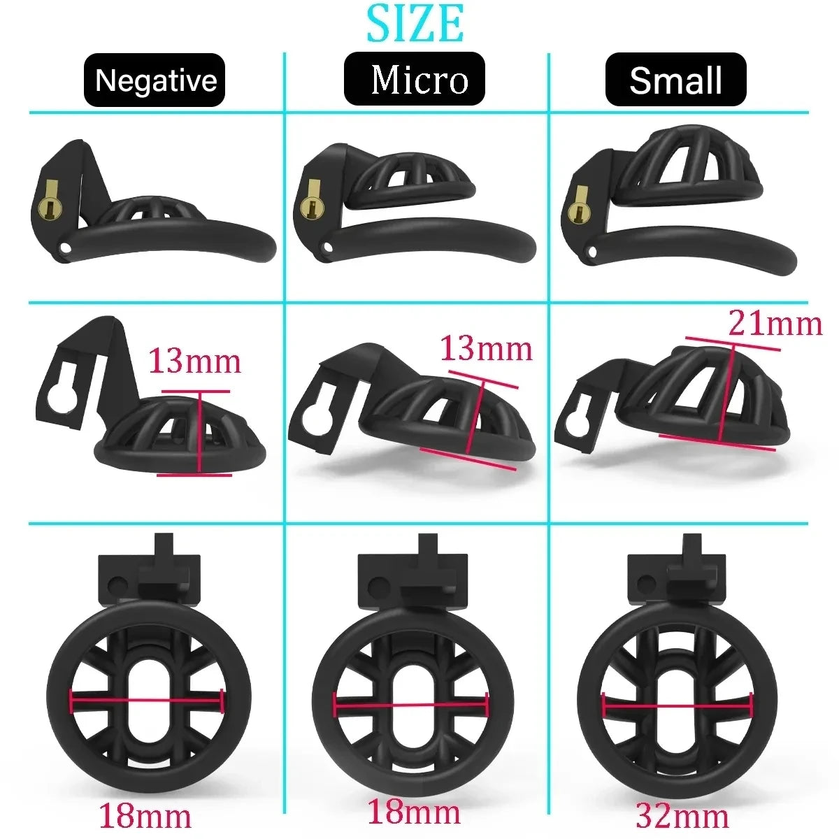 Negative/Micro/Small Chastity Cages