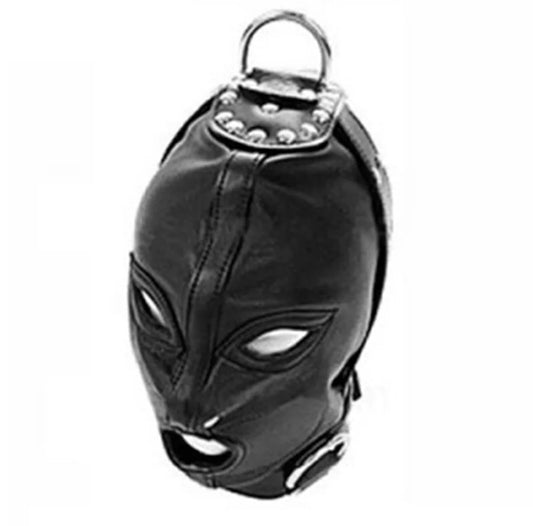 SM Leather Padded Hood Blindfold