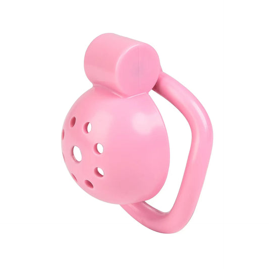 Pink Chastity Cage Set