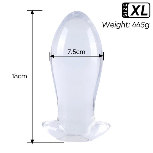 Transparent Huge Soft Anal Plug